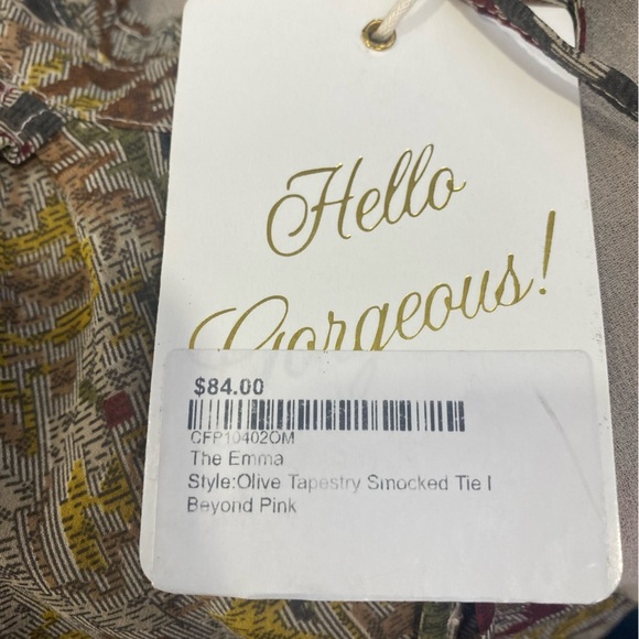 Elan Boho Smocked Long Sleeved Top size Medium - Picture 11 of 11